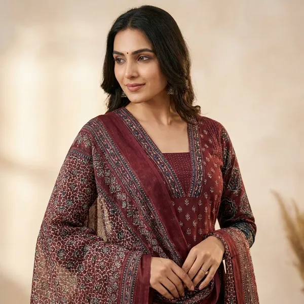 Light_Brown_Luxury_Party_Kurta_Set_With_Dupatta_For_Women