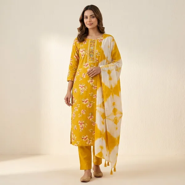 Yellow_Luxury_Kurta_Set_With_Dupatta_For_Women