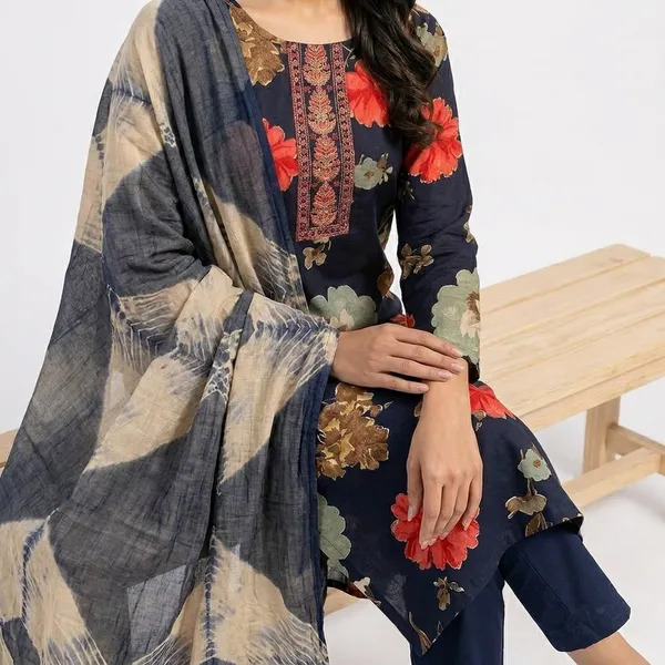 Blue_Stylish_Kurta_Set_With_Dupatta_For_Women