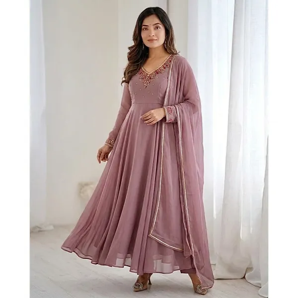 Dusty_Rose_Gown_Pant_Dupatta_Set_For_Women