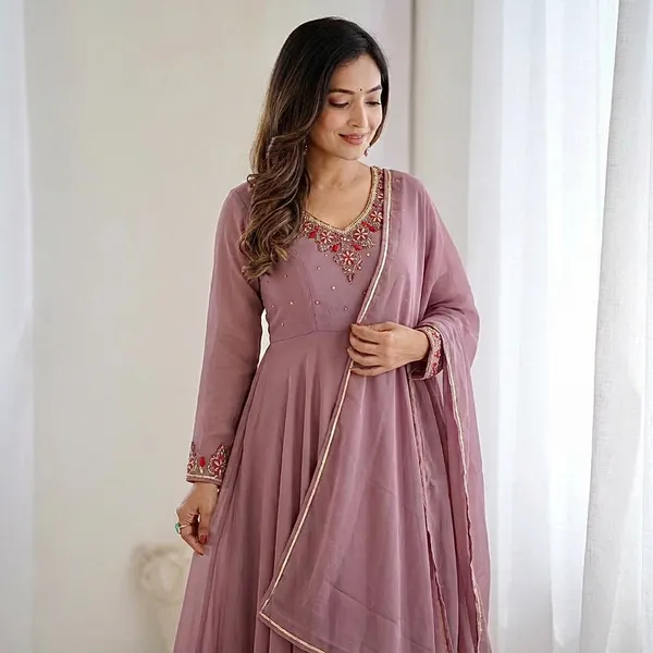 Dusty_Rose_Gown_Pant_Dupatta_Set_For_Women