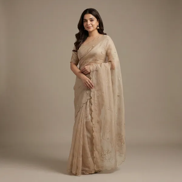 Beige_Elegant_Designer_Saree_For_Women
