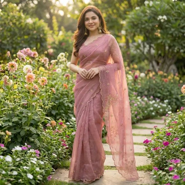 Dusty_Rose_Designer_Saree_Collection_For_Women
