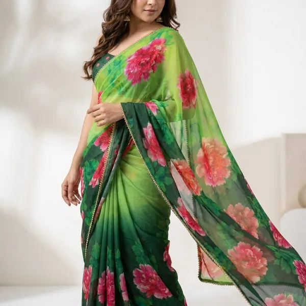 Green_Luxury_Ethnic_Saree_For_Women