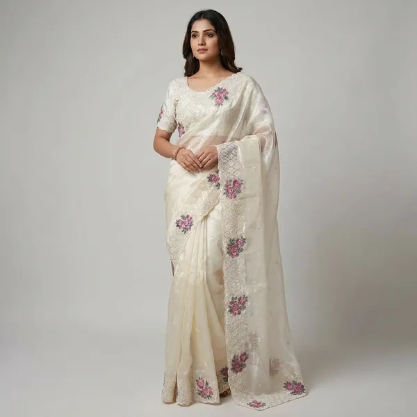 White_Premium_Designer_Saree_For_Women
