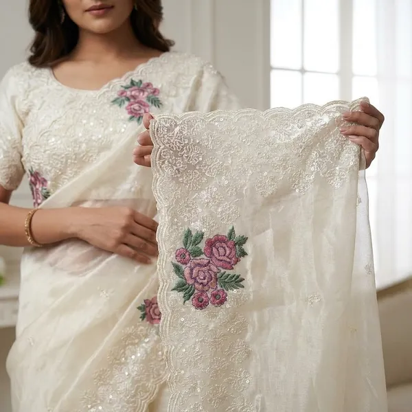 White_Premium_Designer_Saree_For_Women