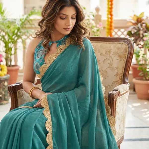 Teal_Blue_Luxury_Party_Saree_For_Women