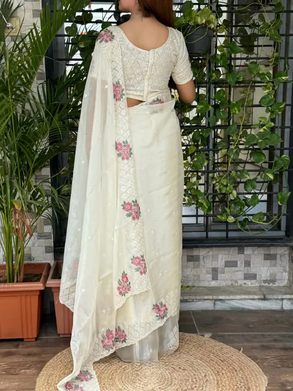 White_Premium_Designer_Saree_For_Women