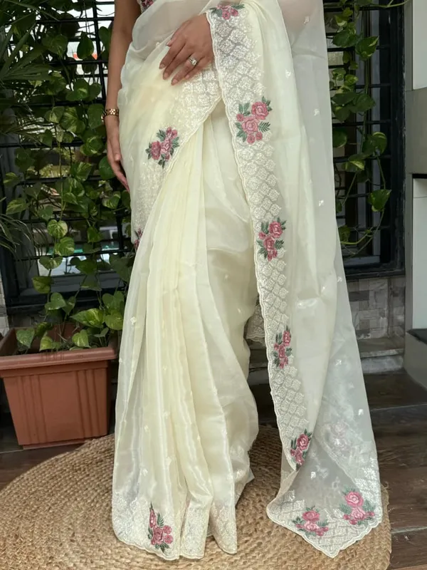 White_Premium_Designer_Saree_For_Women