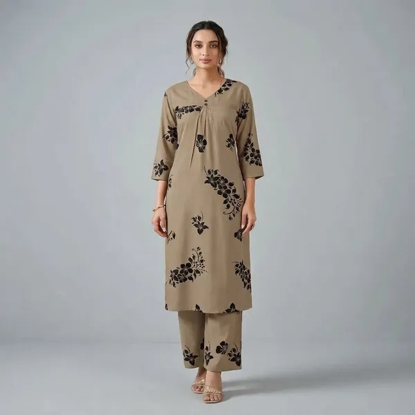 Beige_And_Black_Stylish_Ethnic_Kurta_And_Palazzo_Set_For_Women