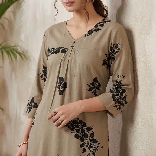 Beige_And_Black_Stylish_Ethnic_Kurta_And_Palazzo_Set_For_Women