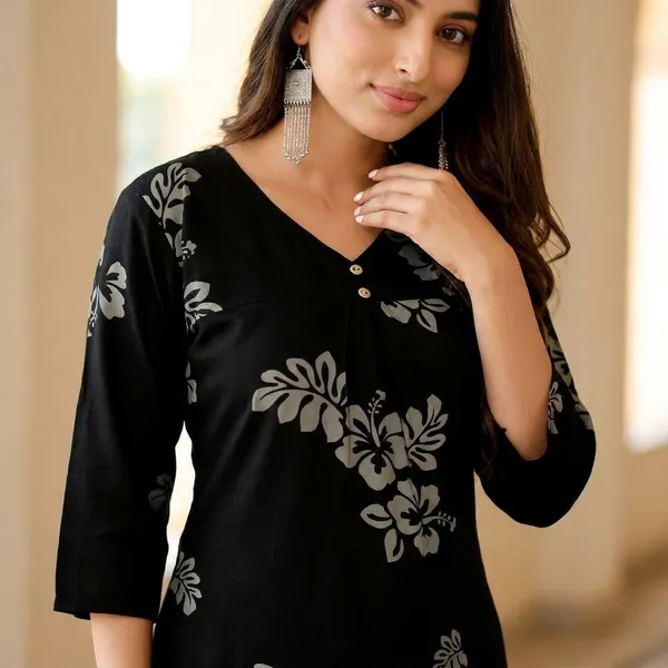 Black_Elegant_Ethnic_Kurta_And_Palazzo_Set_For_Women