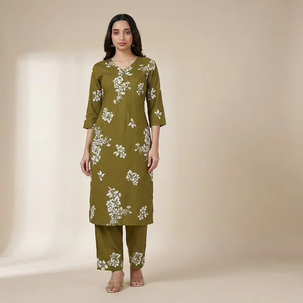 Olive_Green_Luxury_Party_Kurta_And_Palazzo_Set_For_Women