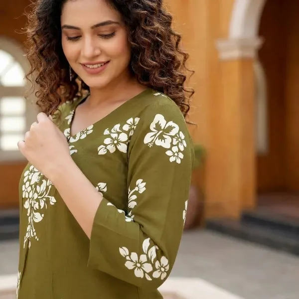 Olive_Green_Luxury_Party_Kurta_And_Palazzo_Set_For_Women
