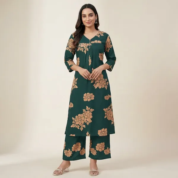 Green_Designer_Party_Kurta_And_Palazzo_Set_For_Women