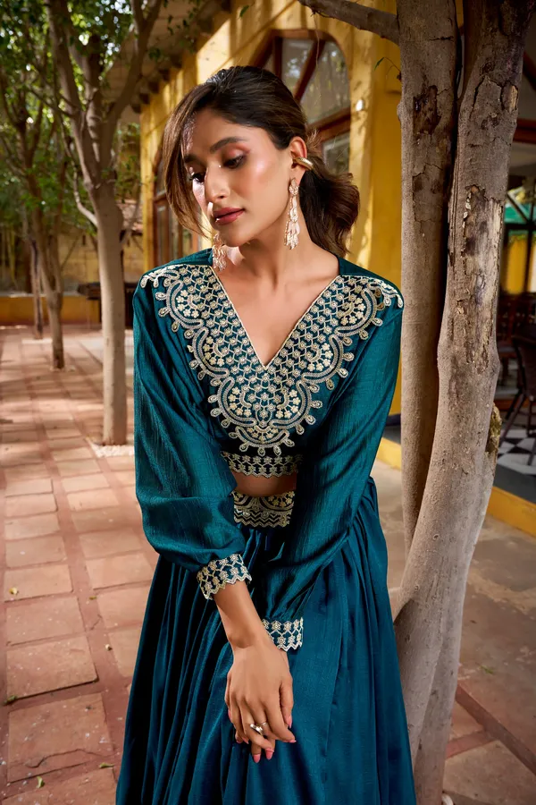 Vichitra_Silk_Co-Ord_Set_Lehenga_For_Women