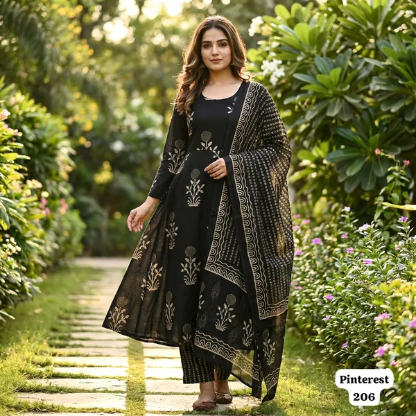 Black_Luxury_Ethnic_Kurta_Set_With_Dupatta_For_Women
