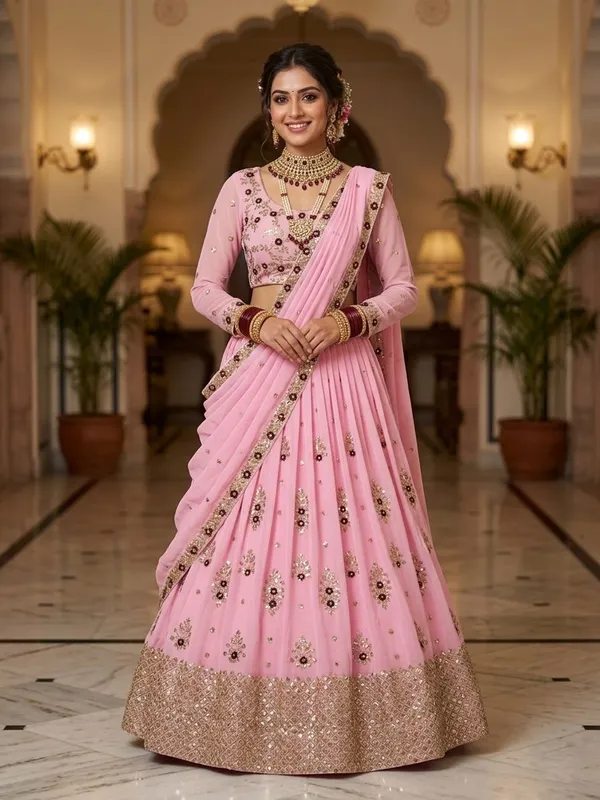 Premium_Faux_Georgette_Lehenga_For_Women