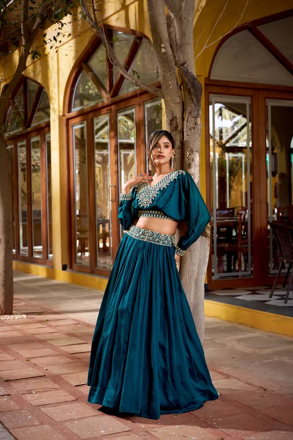 Vichitra_Silk_Co-Ord_Set_Lehenga_For_Women