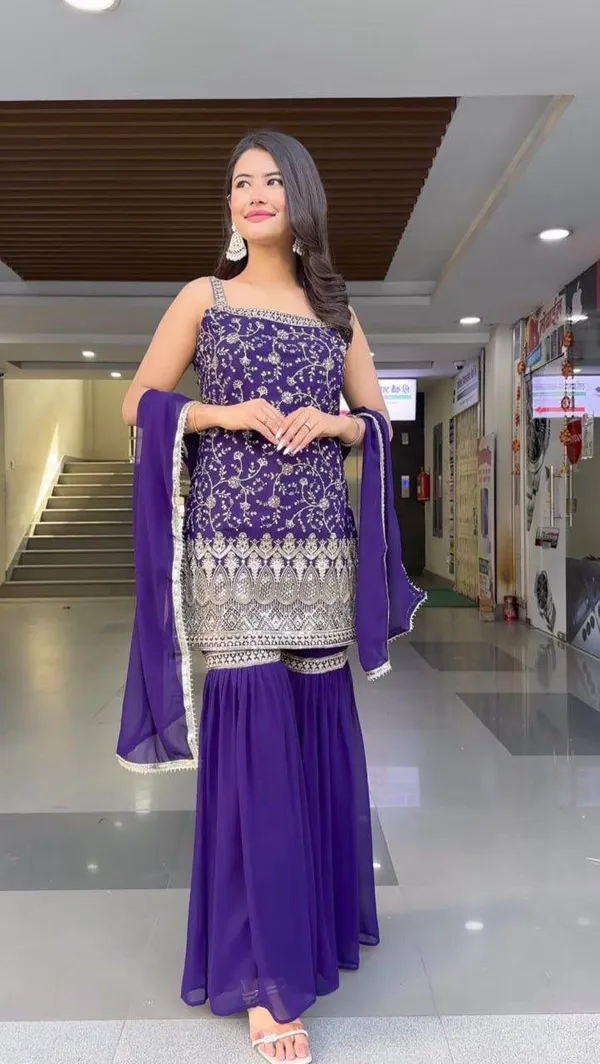 Festival_Havy_Fox_Georgette_Kurti_For_Women