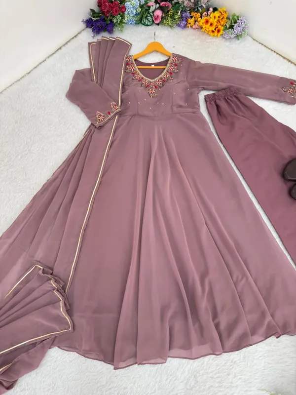 Dusty_Rose_Gown_Pant_Dupatta_Set_For_Women