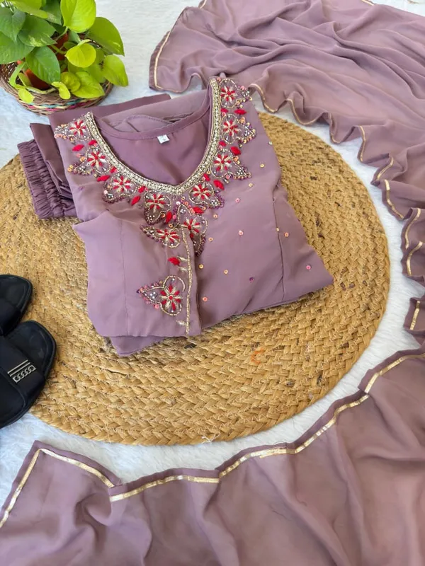 Dusty_Rose_Gown_Pant_Dupatta_Set_For_Women