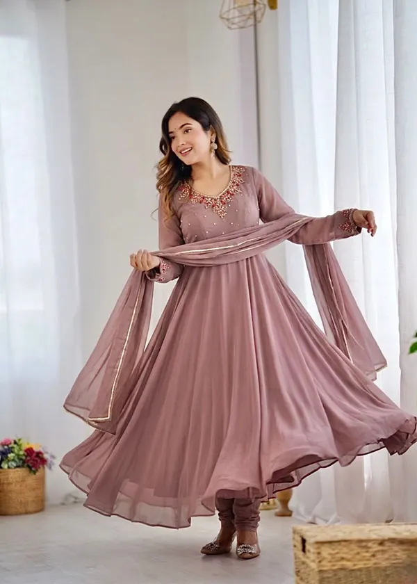 Dusty_Rose_Gown_Pant_Dupatta_Set_For_Women