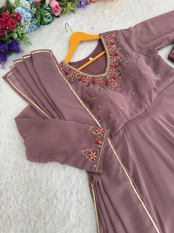 Dusty_Rose_Gown_Pant_Dupatta_Set_For_Women