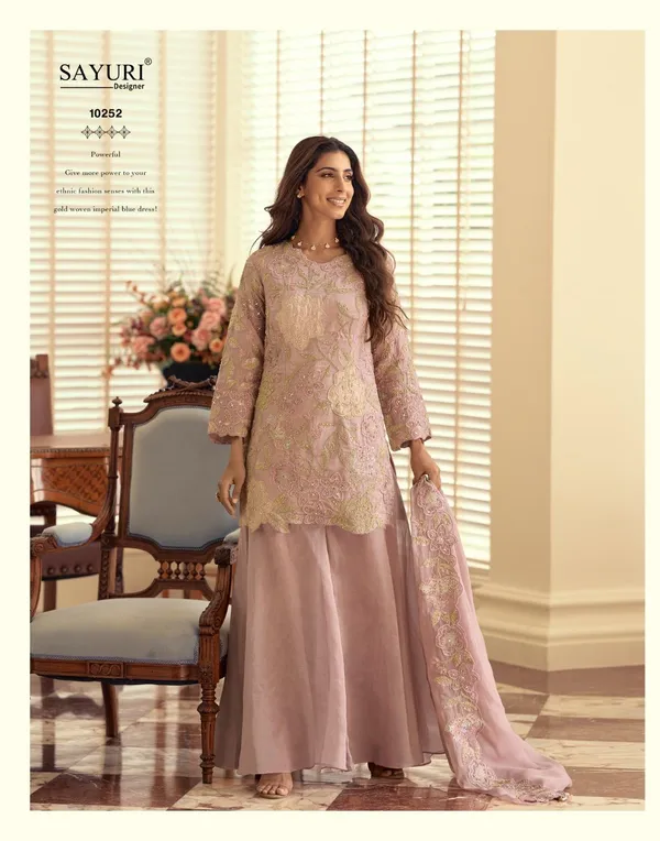 Peach_Luxury_Ketiki_Simar_Silk_3_Piece_Suit_Set_For_Women