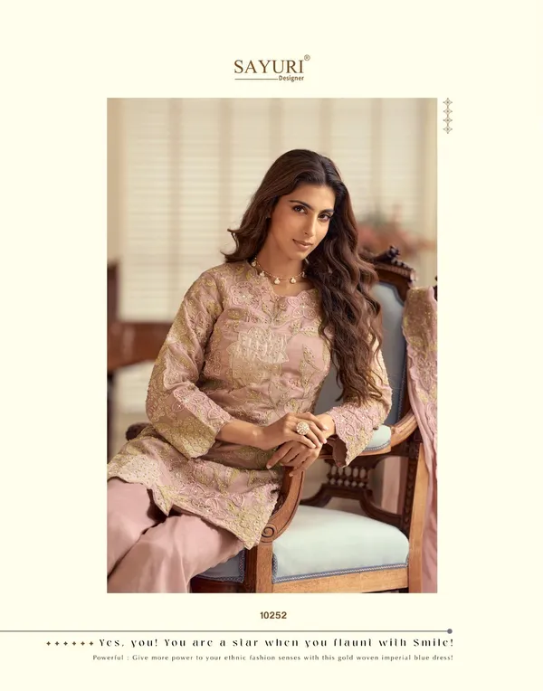 Peach_Luxury_Ketiki_Simar_Silk_3_Piece_Suit_Set_For_Women