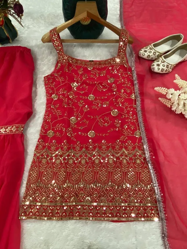 Festival_Heavy_Fox_Georgette_Kurti_For_Women