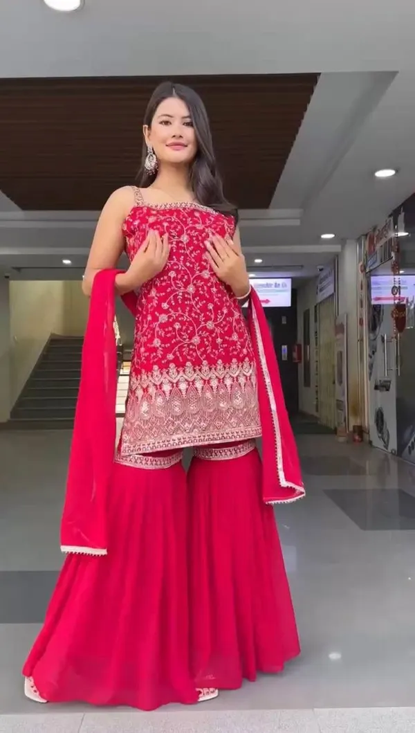 Festival_Heavy_Fox_Georgette_Kurti_For_Women