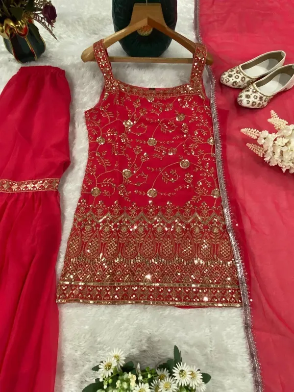 Festival_Heavy_Fox_Georgette_Kurti_For_Women