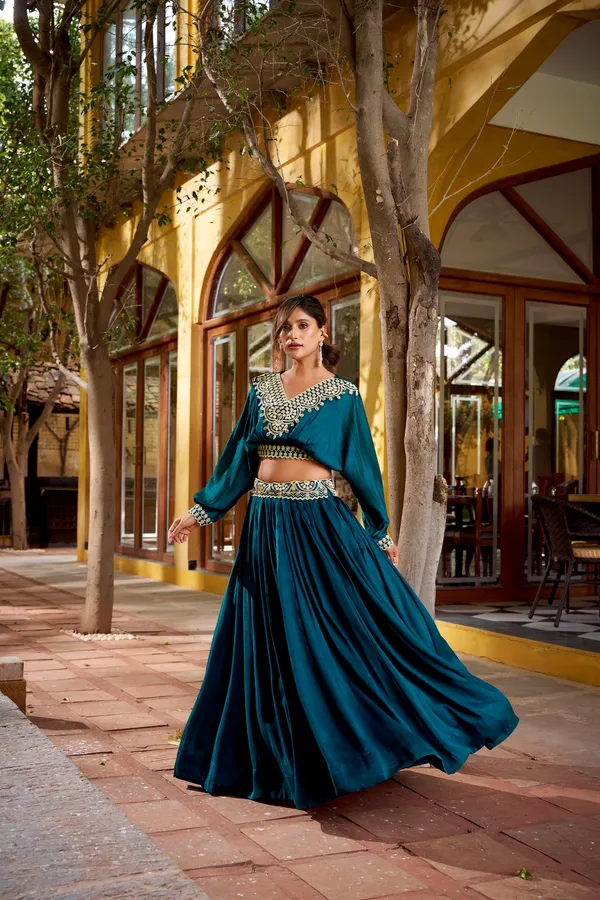 Vichitra_Silk_Co-Ord_Set_Lehenga_For_Women