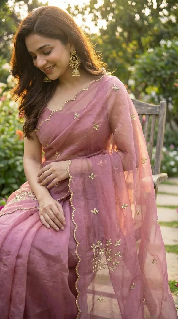 Dusty_Rose_Designer_Saree_Collection_For_Women