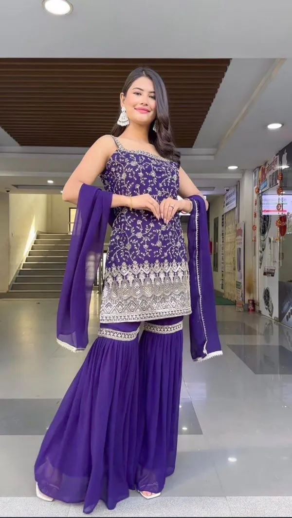 Festival_Havy_Fox_Georgette_Kurti_For_Women