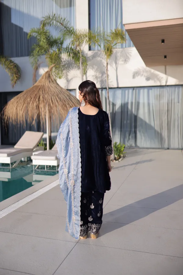 Black_Velvet_With_Rich_Zari_Dress_For_Women