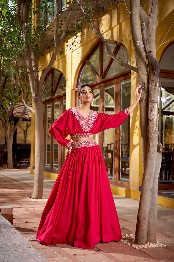 Vichitra_Silk_Co-Ord_Set_Lehenga_For_Women