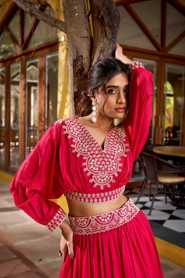 Vichitra_Silk_Co-Ord_Set_Lehenga_For_Women
