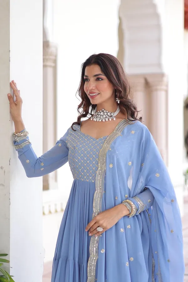 Blue_Designer_Gown_Dupatta_Set_For_Women