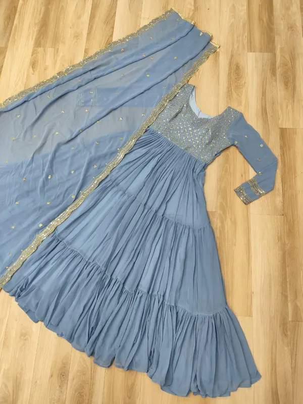 Blue_Designer_Gown_Dupatta_Set_For_Women