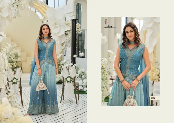 Blue_Elegant_Pure_Chinon_Palazzo_Set_For_Women