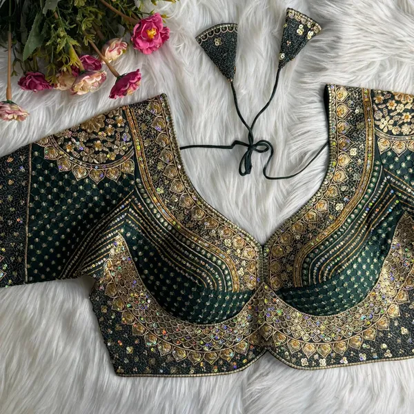 Green_Designer_Bridal_Blouse_For_Women