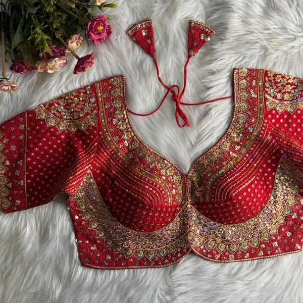 Red_Premium_Bridal_Blouse_For_Women
