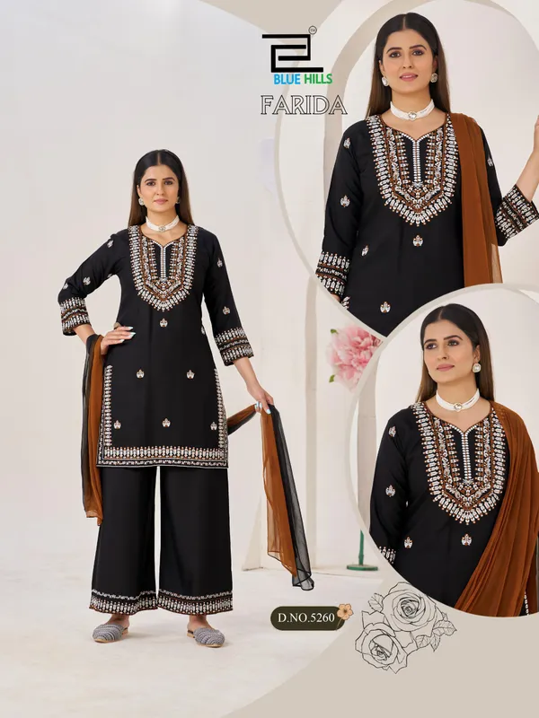 Black_Premium_Ethnic_Kurta_Set_With_Dupatta_For_Women