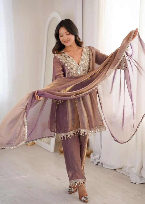 Purple_Designer_Kurti_Pant_Set_For_Women