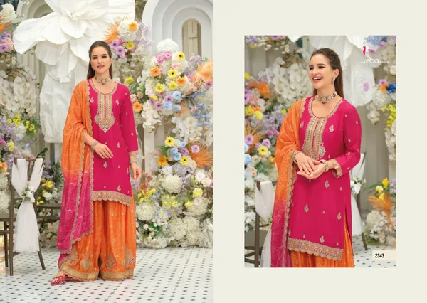 Pink_And_Orange_Designer_Chinon_Palazzo_Set_For_Women