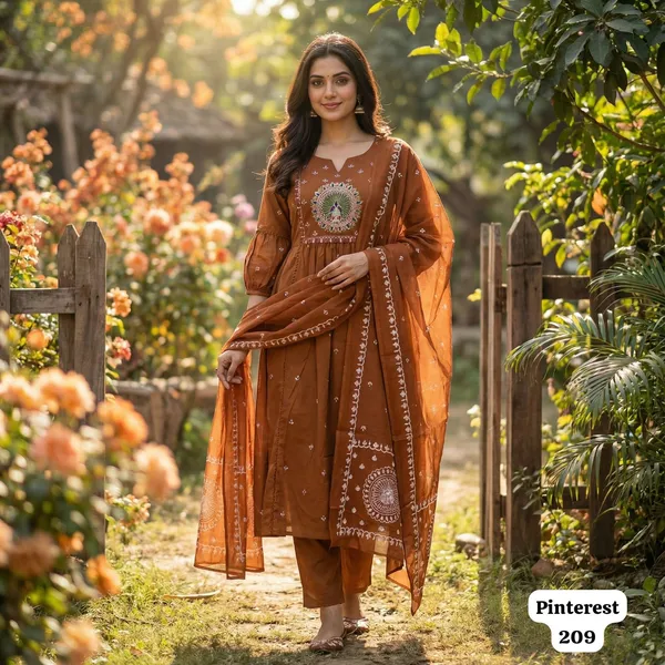 Maroon_Designer_Festive_Kurta_Set_With_Dupatta_For_Women