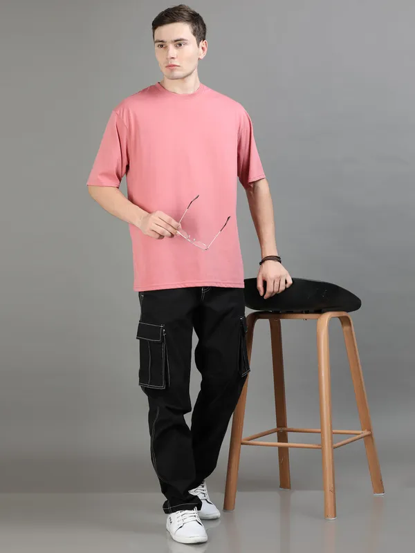 Pink_Premium_Cotton_Oversized_T-Shirt_For_Men