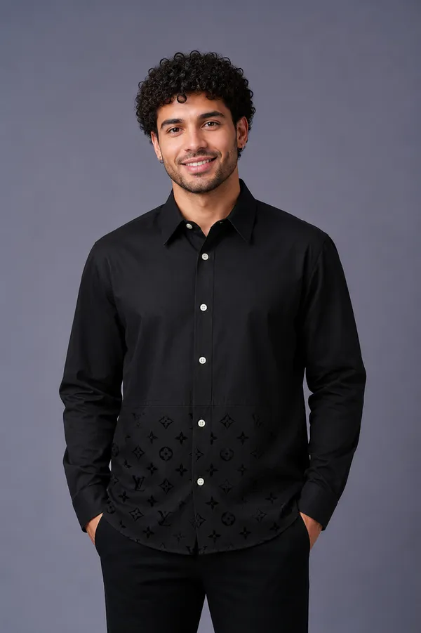Black_Premium_Satin_Cotton_Formal_Shirt_For_Men
